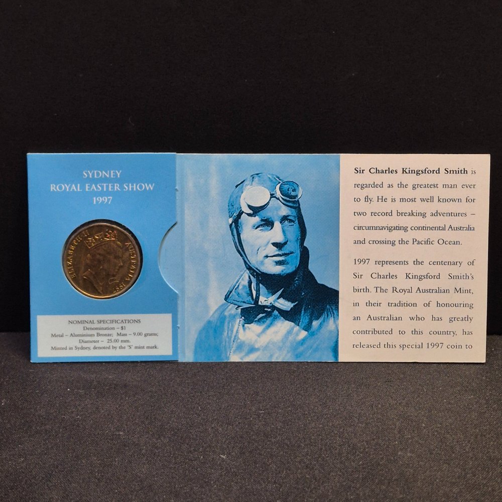1998 $1 Howard Florey 'S' Mintmark Uncirculated Carded Coin