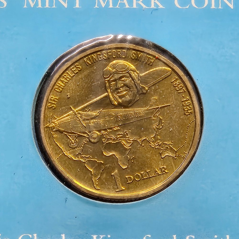 1998 $1 Howard Florey 'S' Mintmark Uncirculated Carded Coin