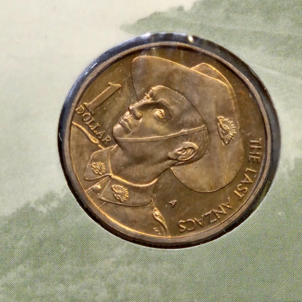 1999 $1 The Last Anzacs 'A' Mintmark Uncirculated Carded Coin