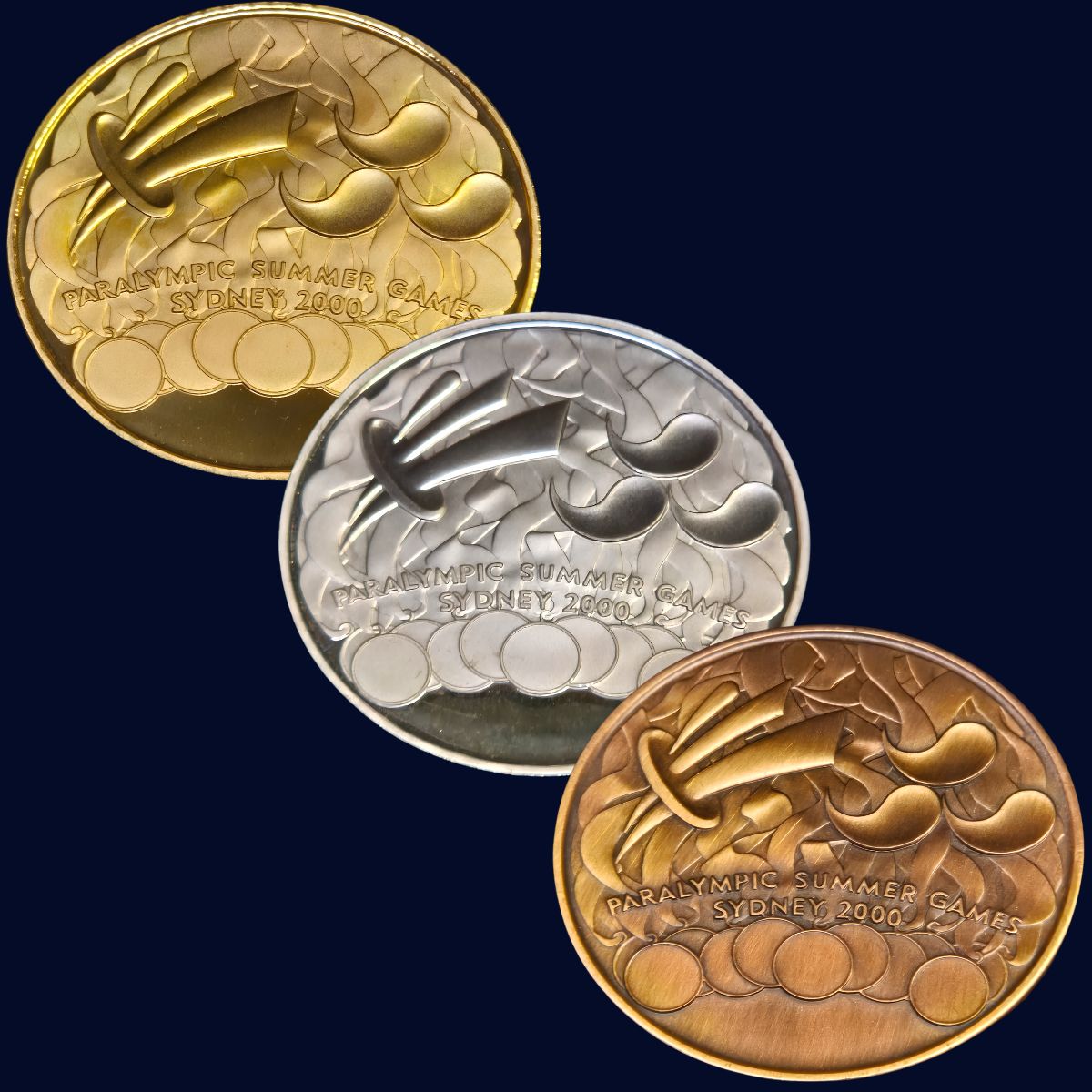 2000 Sydney Paralympic Three Coin Victory Medallion Set