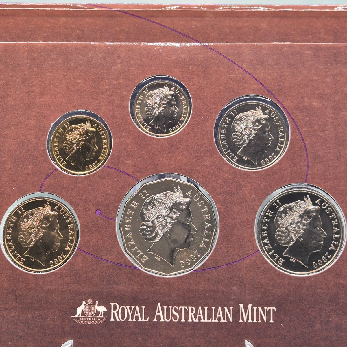 2000 Millennium Six Coin Royal Australian Mint Set Uncirculated Year Set obverse
