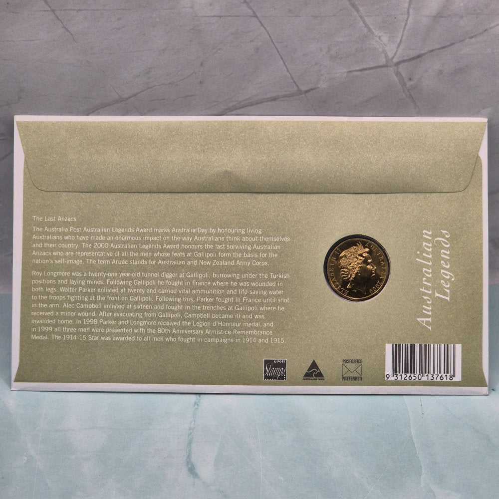 2000 $1 Australian Legends - The Last Anzacs PNC