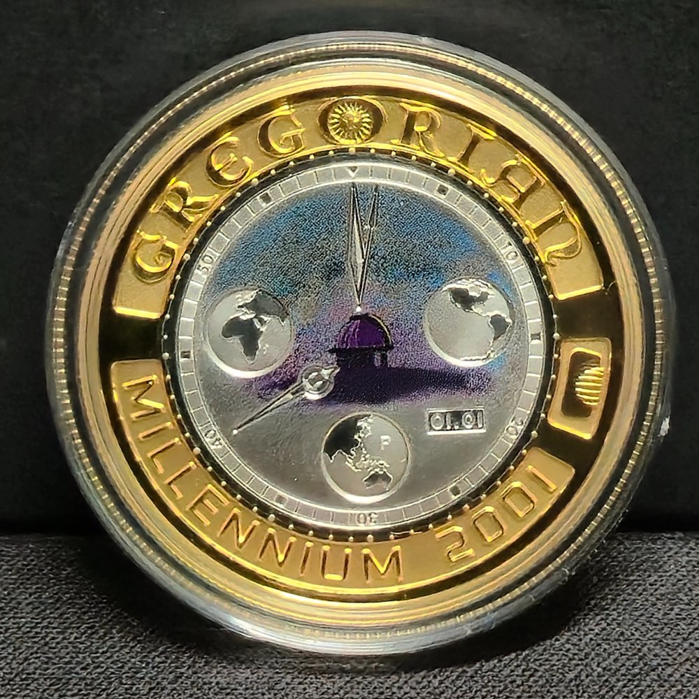 2001 $20 Gregorian Millennium Bi-Metallic Proof Coin