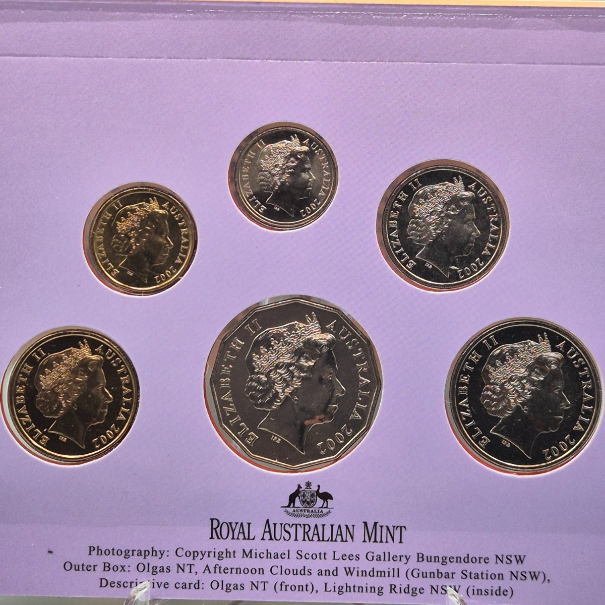 2002 Year of the Outback Royal Australian Mint Six Coin Uncirculated Year Set Mint Set