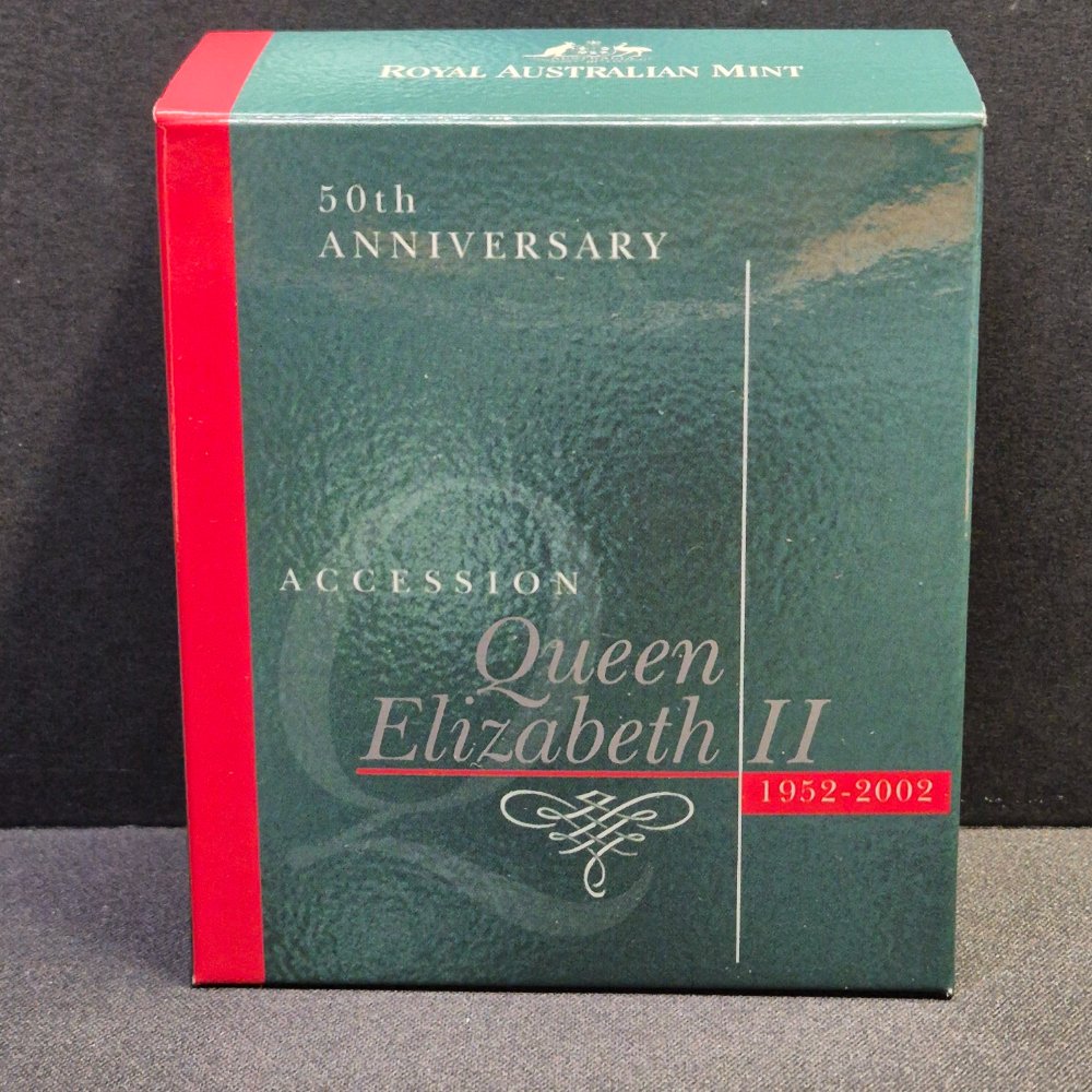 2002 50c QEII Accession Silver Proof Coin