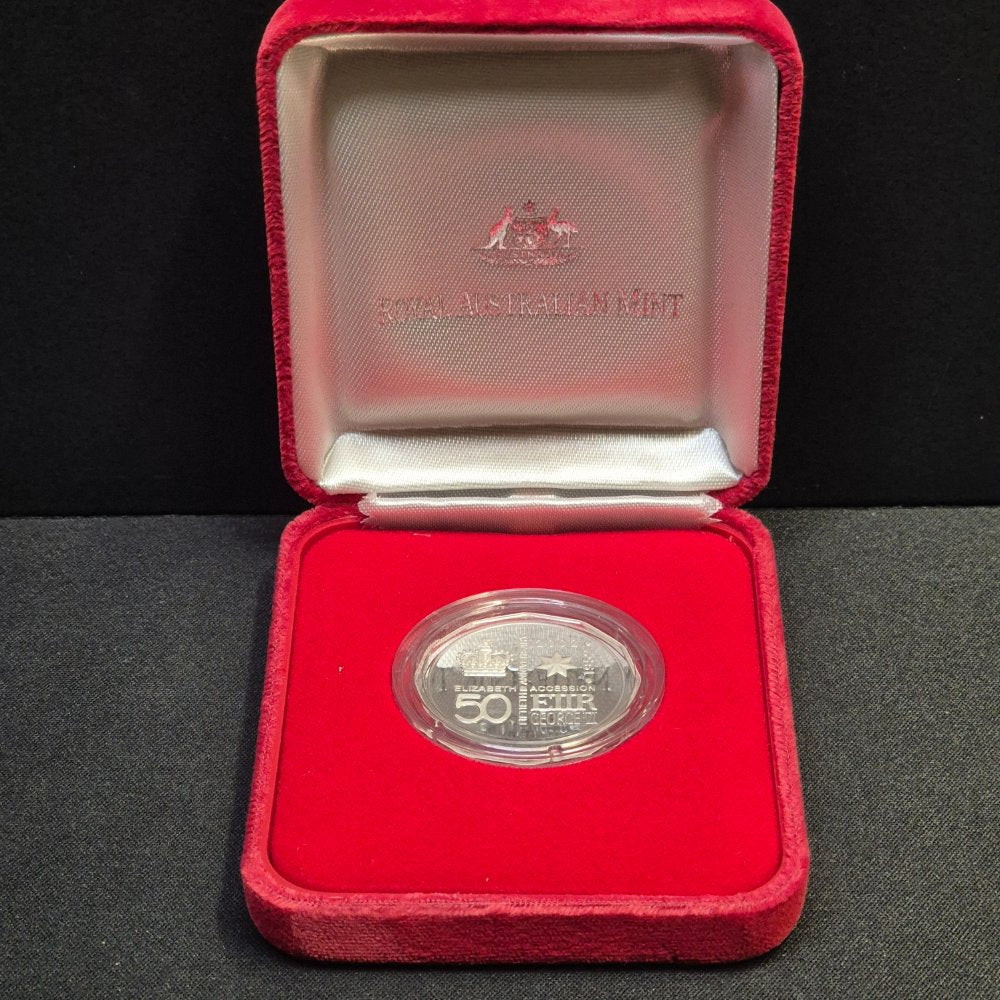 2002 50c QEII Accession Silver Proof Coin