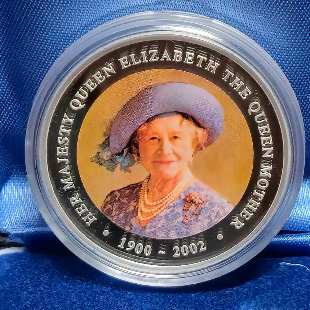 2002 The Queen Mother 1oz Silver Proof-Like Coin