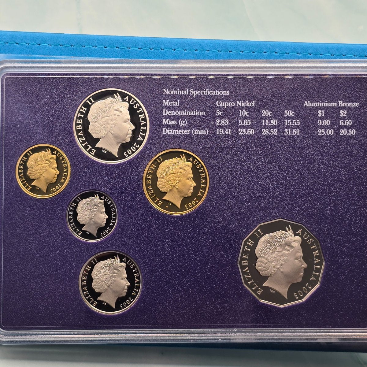 2003 Australia's Volunteers Six Coin Proof Set