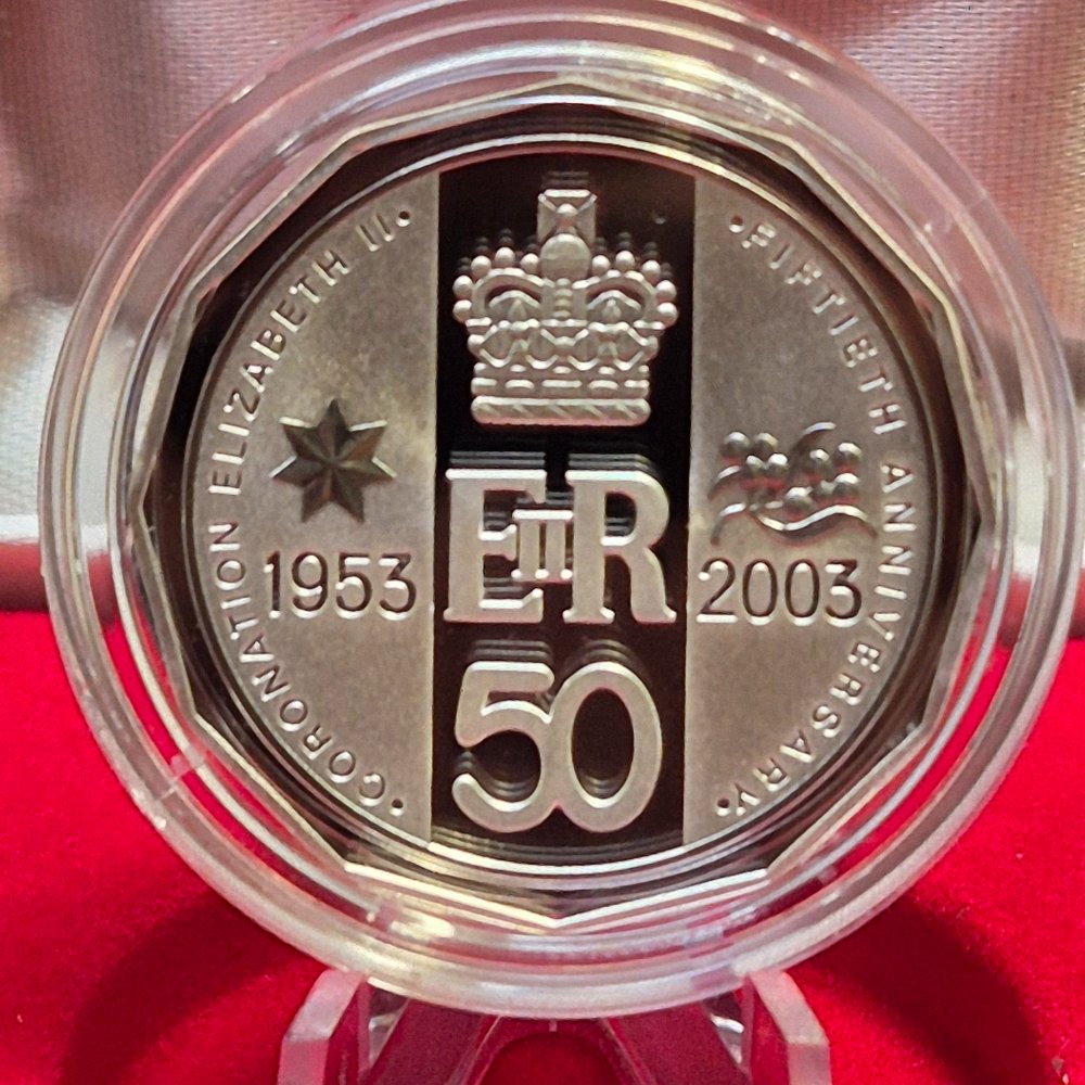 2003 50c QEII Coronation Silver Proof Coin