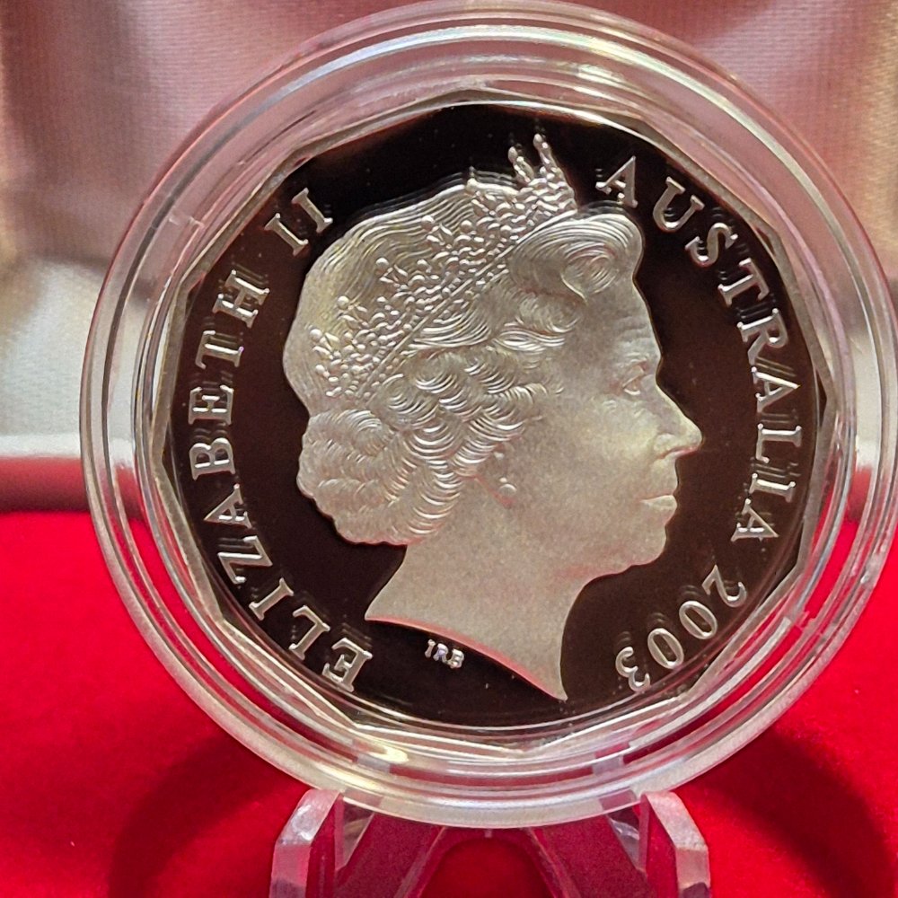 2003 50c QEII Coronation Silver Proof Coin