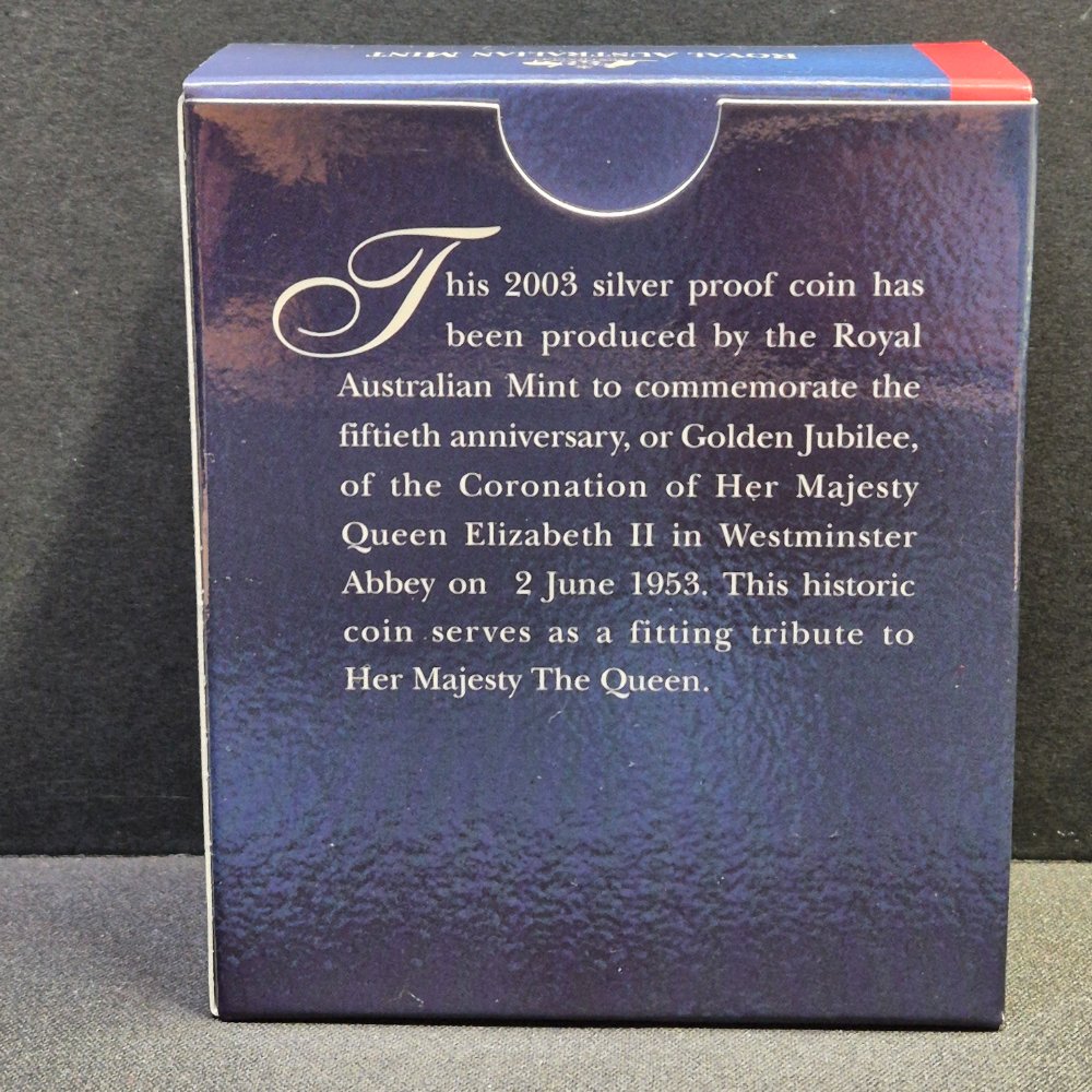 2003 50c QEII Coronation Silver Proof Coin