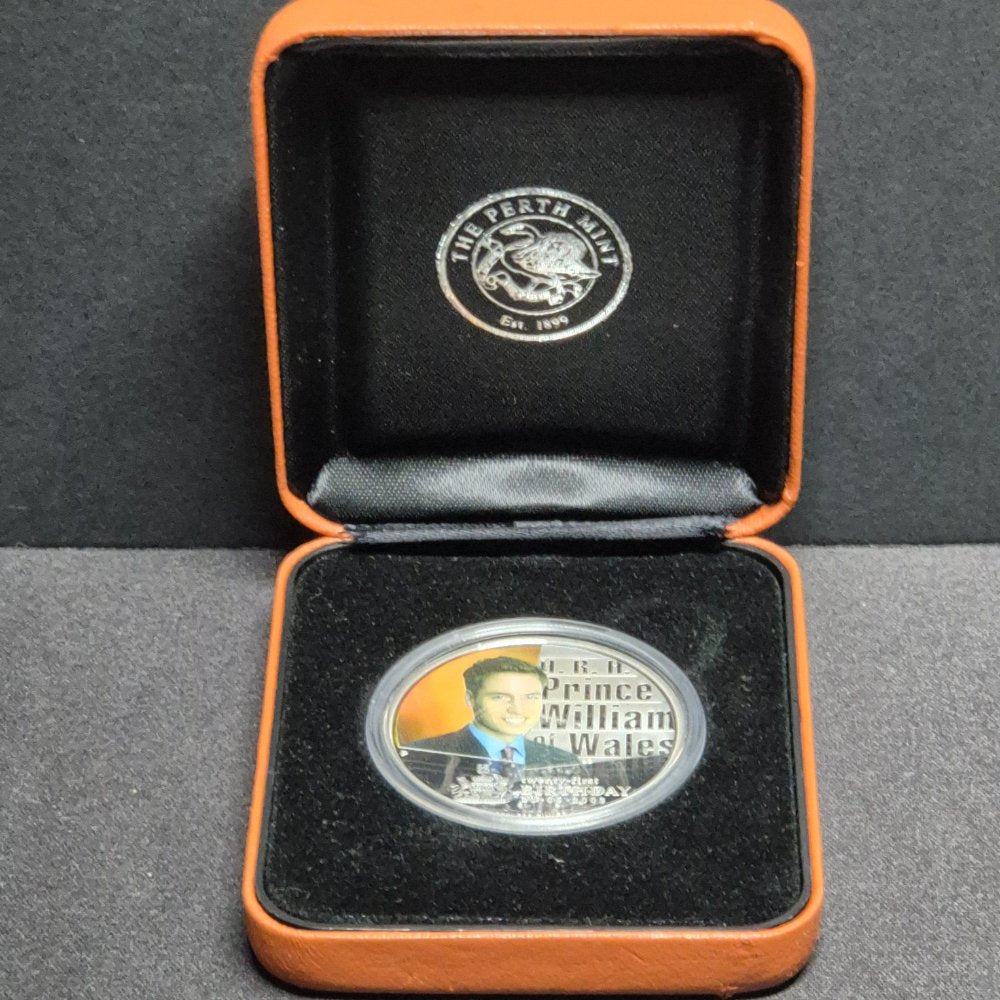 2003 Prince William 21st Birthday 1oz Silver Proof Coin