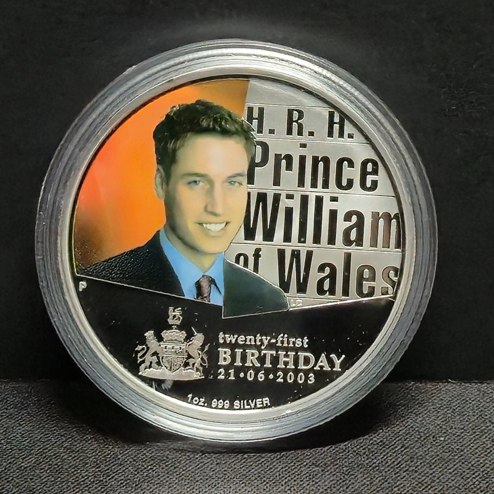 2003 Prince William 21st Birthday 1oz Silver Proof Coin
