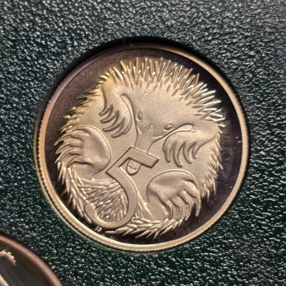 2004 'Come Alive' Six Coin Proof Set 5c reverse with toning