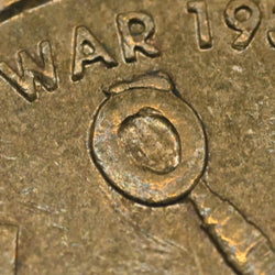 Close up 2005 $1 Dancing Hat Man CUD Error - Coming Home Coin Series - reverse - Circulated Australian coin.