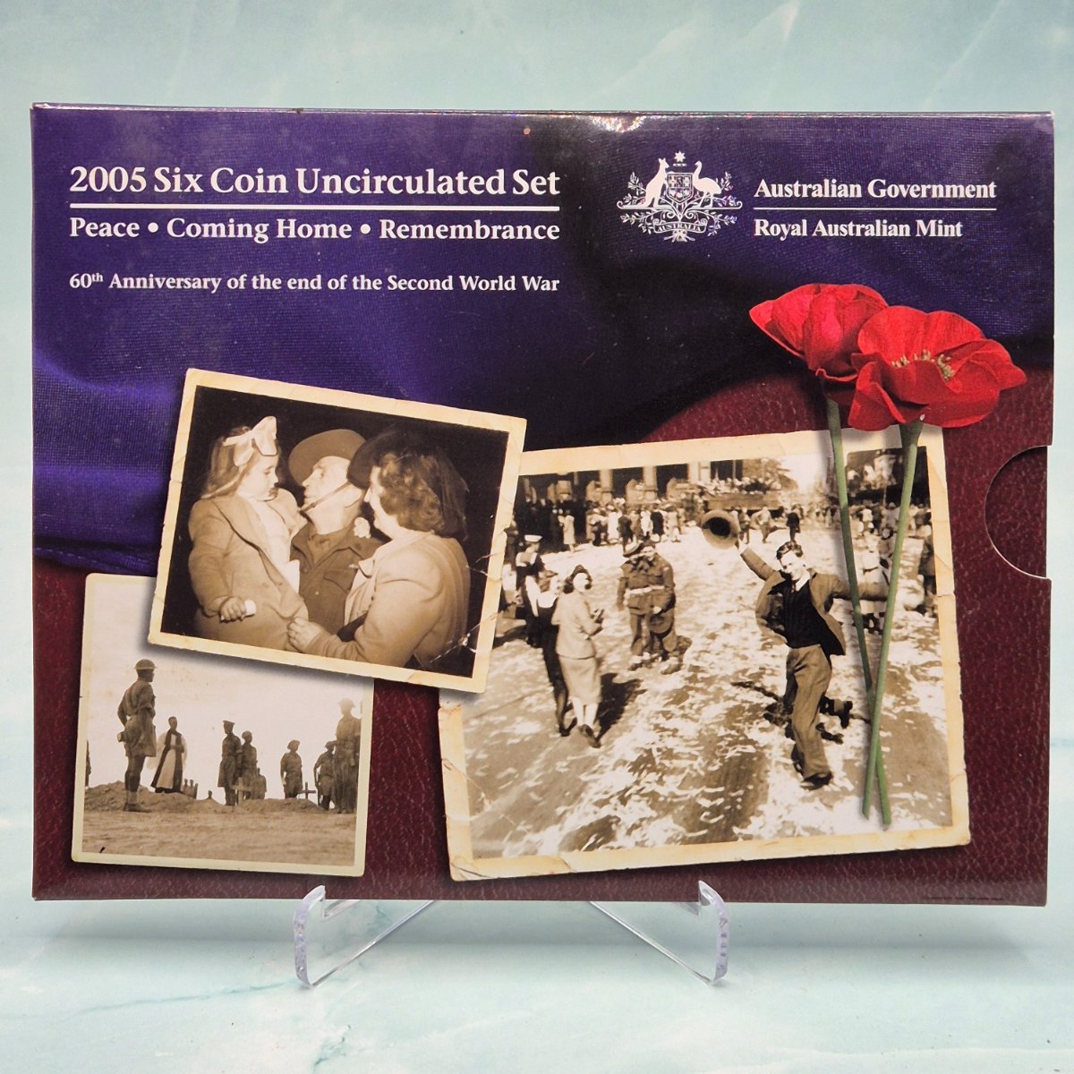 2005 60th Anniversary of the end of the Second World War Six Coin Uncirculated Year Set Mint Set Peace Coming Home Remembrance