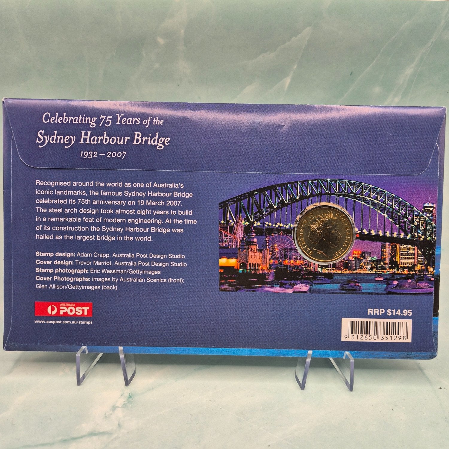 Back of 2007 $1 Sydney Harbour Bridge 75th Anniversary PNC