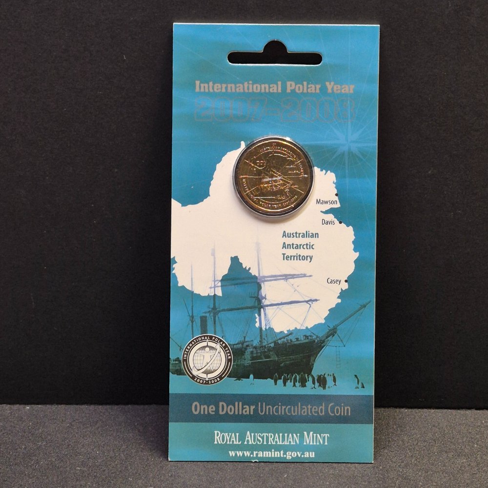 2007 $1 International Polar Year Uncirculated Carded Coin