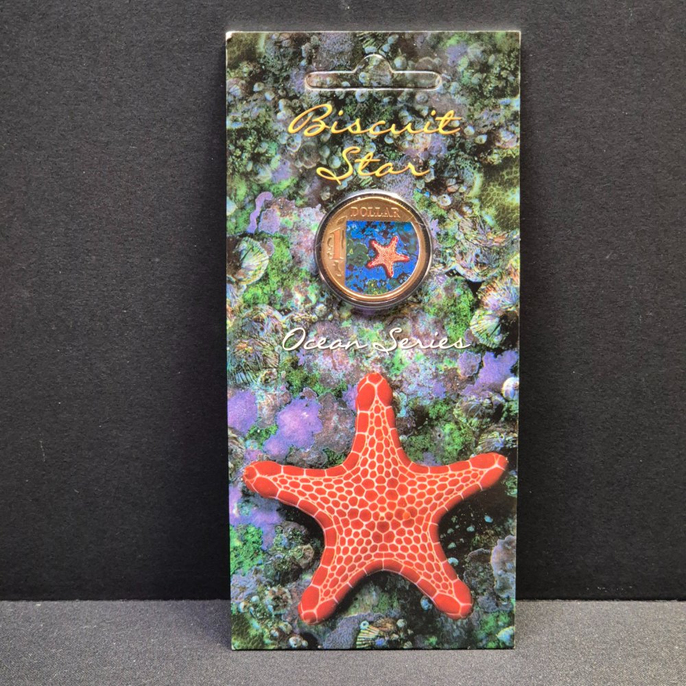 2007 $1 Ocean Series - Biscuit Star - Coloured Uncirculated Coin