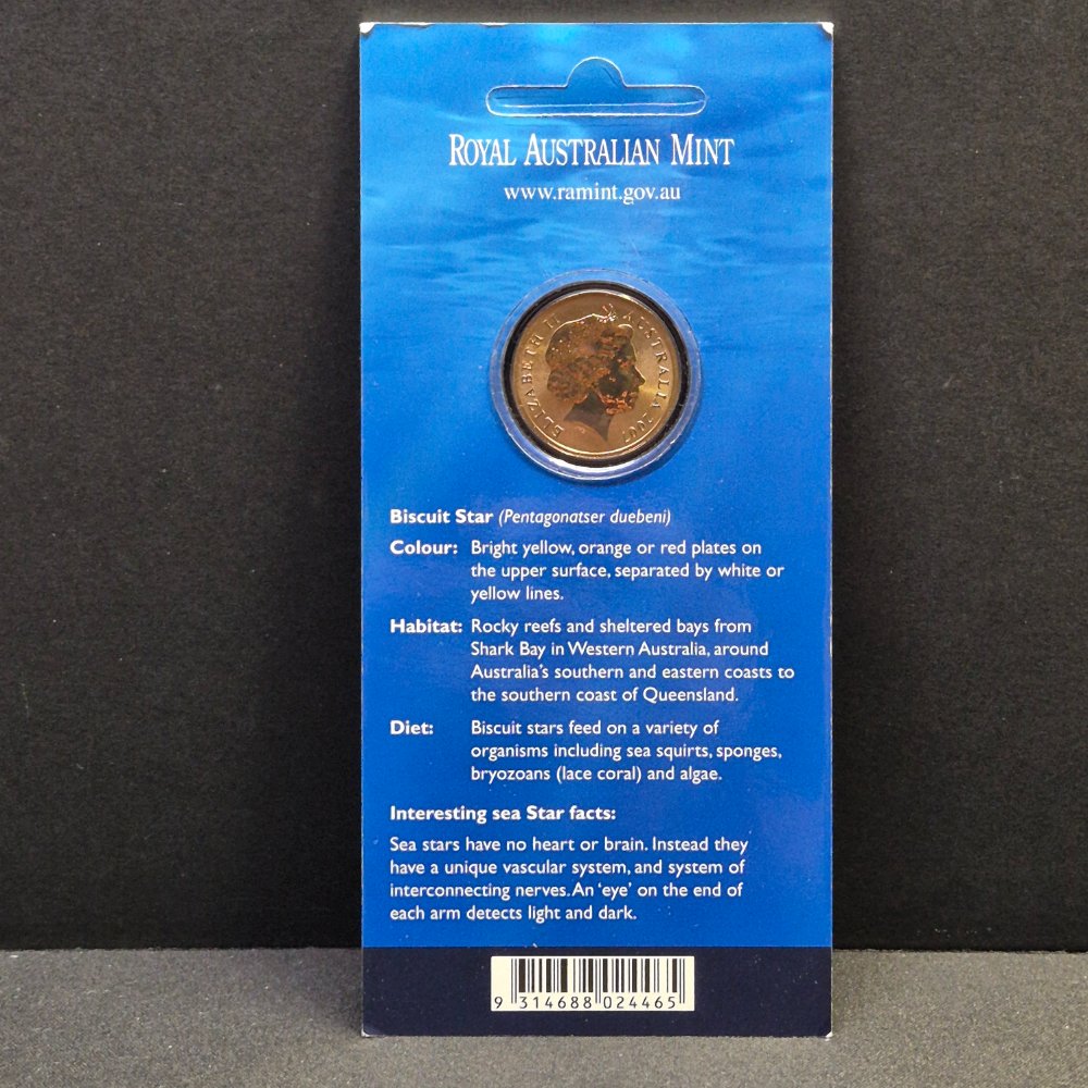 2007 $1 Ocean Series - Biscuit Star - Coloured Uncirculated Coin