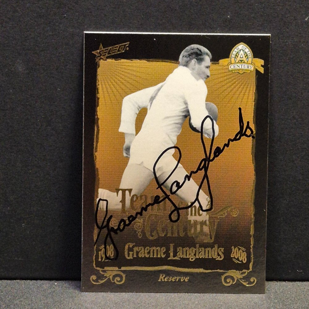 2008 NRL Team of the Century - Signature - TC16 - Graeme Langlands