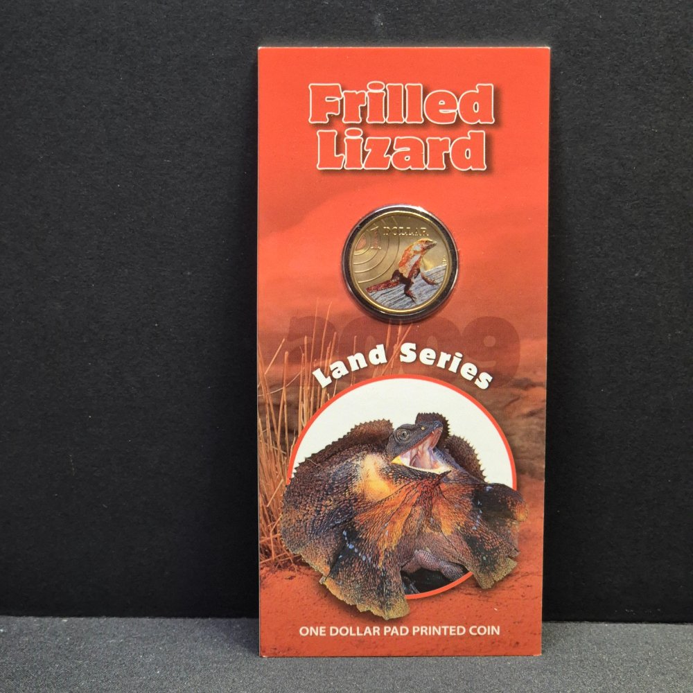 2009 $1 Land Series - Frilled Lizard - Coloured Uncirculated Coin