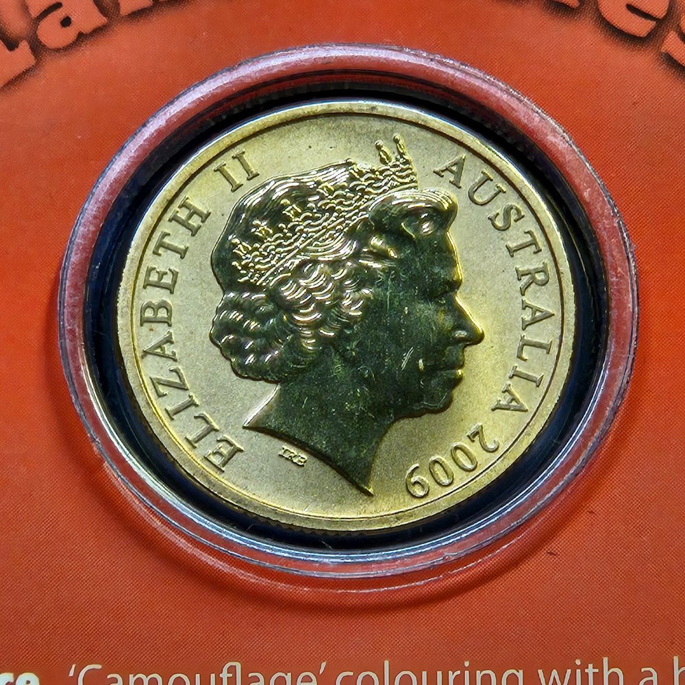 2009 $1 Land Series - Frilled Lizard - Coloured Uncirculated Coin