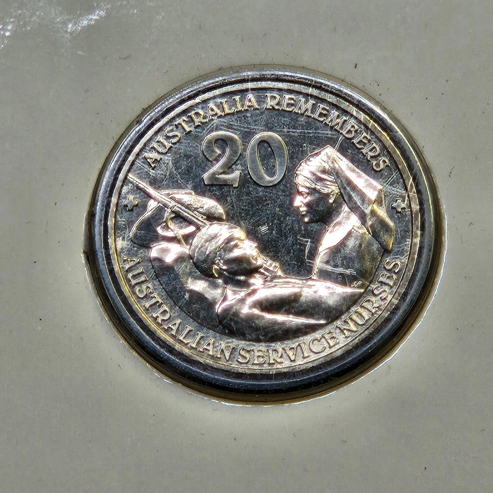 2009 20c Australia Remembers - Australian Service Nurses Carded Coin