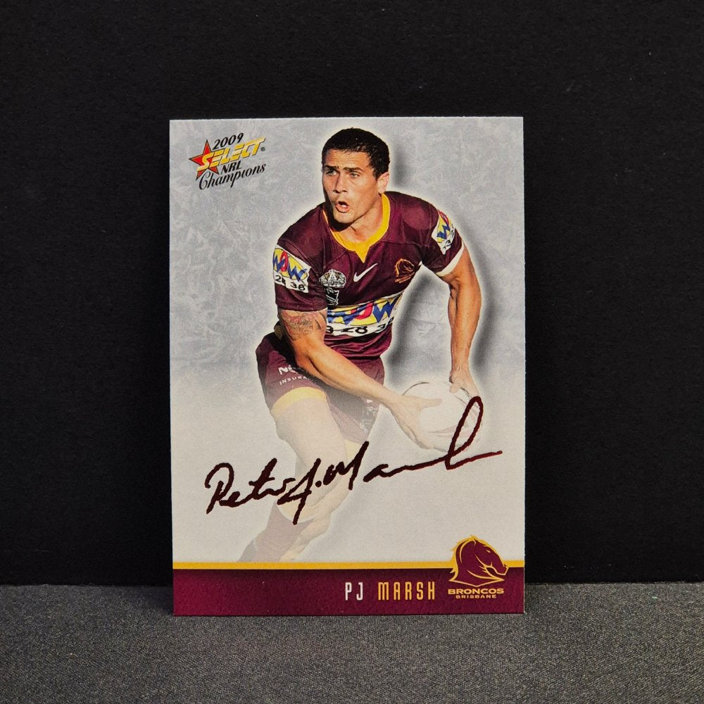2009 NRL Select Champions - Foiled Signature - FS2 - PJ Marsh