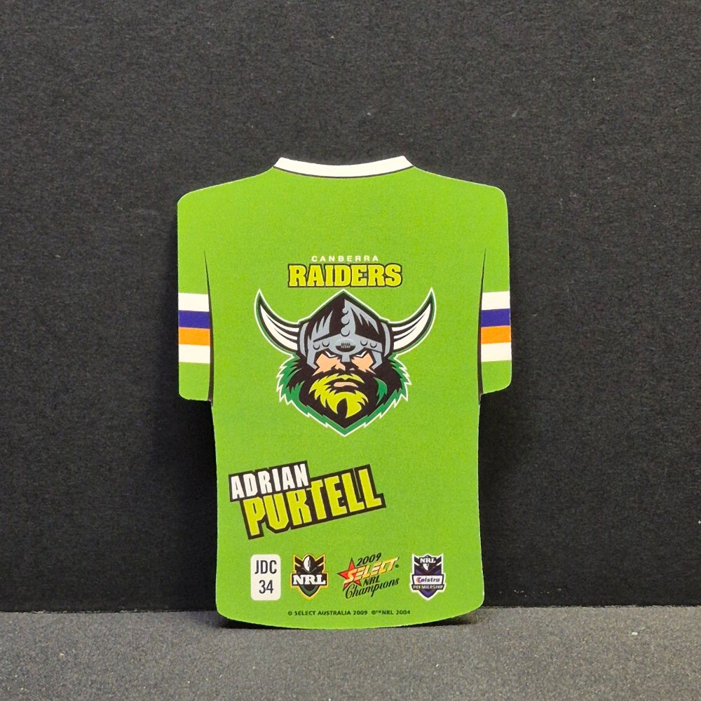 2009 NRL Select Champions - Jersey Diecut - JDC34 - Adrian Purtell