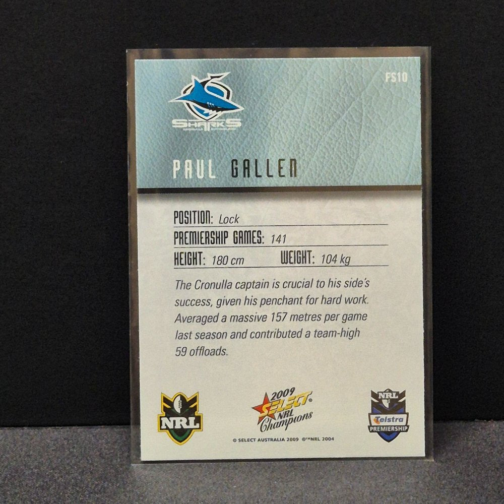 2009 NRL Select Champions - Foil Signature - FS10 - Paul Gallen