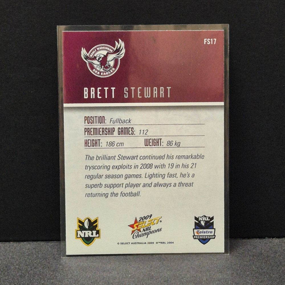 2009 NRL Select Champions - Foil Signature - FS17 - Brett Stewart