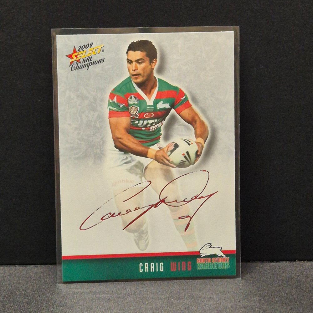 2009 NRL Select Champions - Foil Signature - FS37 - Craig Wing