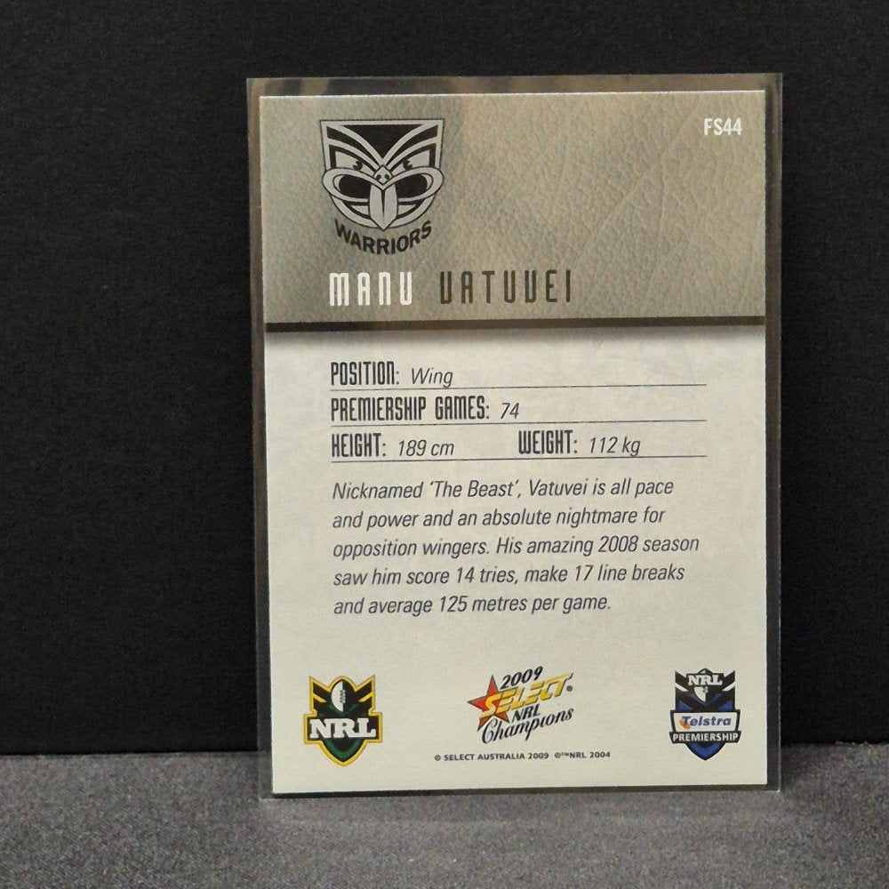 2009 NRL Select Champions - Foil Signature - FS44 - Manu Vatuvei