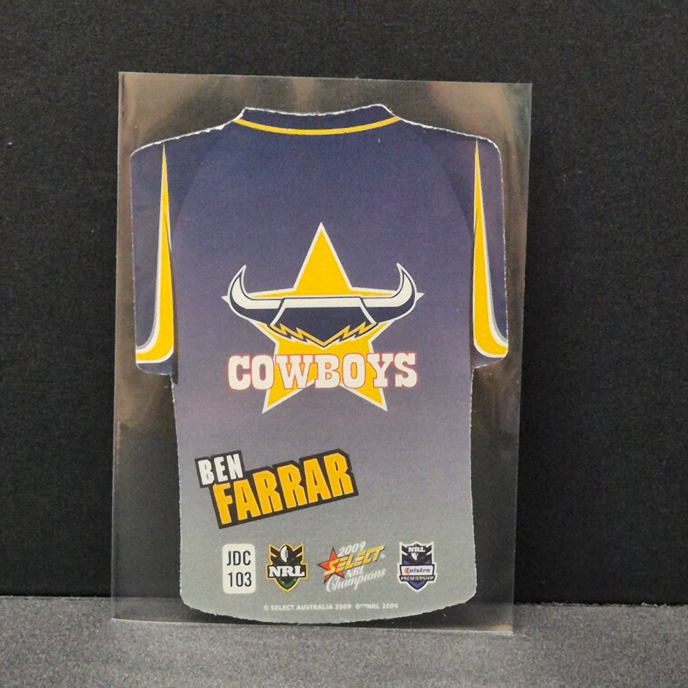 2009 NRL Select Champions - Jersey Diecut - JDC103 - Ben Farrar