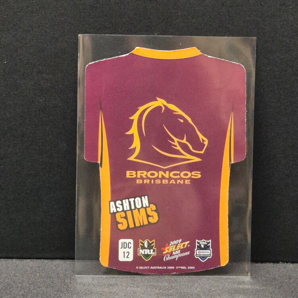 2009 NRL Select Champions - Jersey Diecut - JDC12 - Ashton Sims