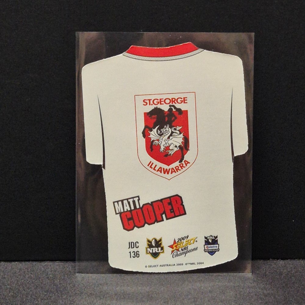 2009 NRL Select Champions - Jersey Diecut - JDC136 - Matt Cooper