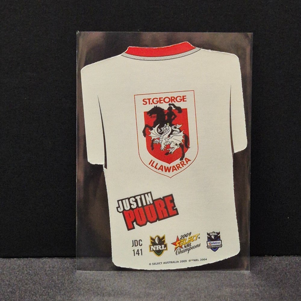 2009 NRL Select Champions - Jersey Diecut - JDC141 - Justin Poore