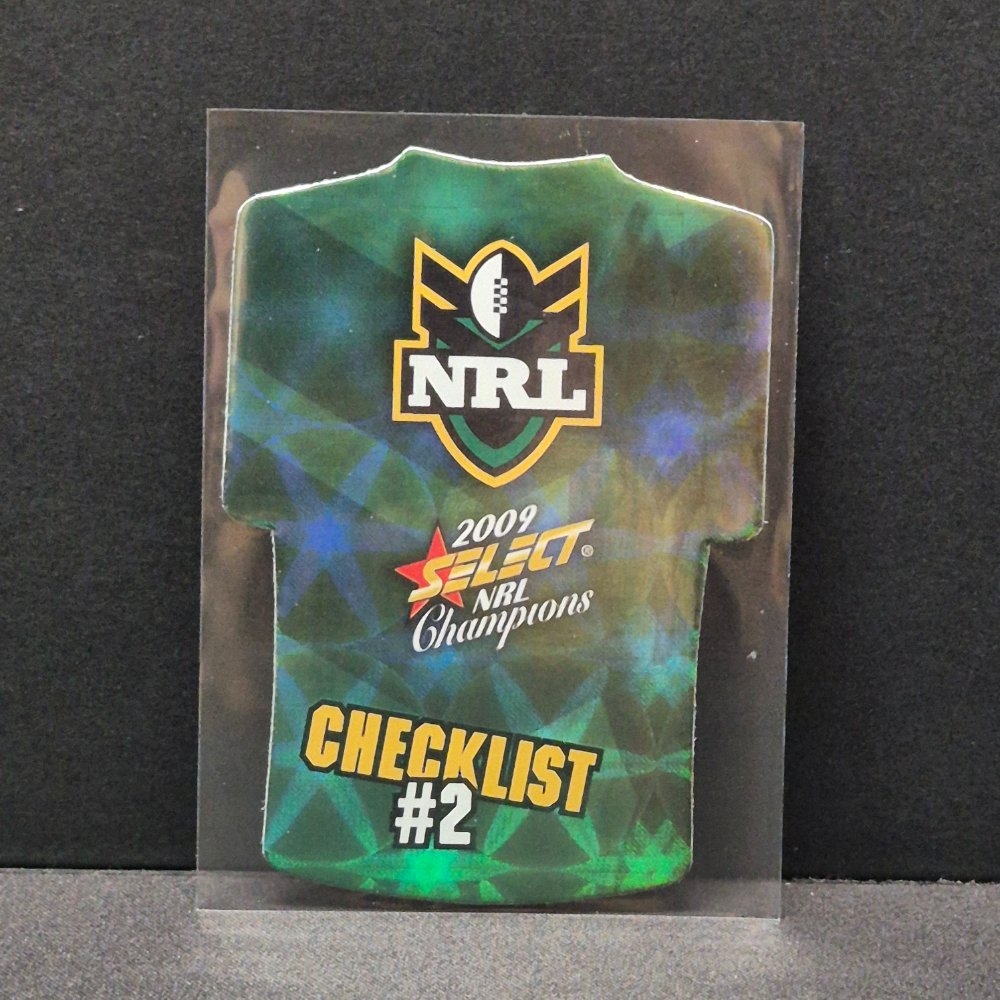 2009 NRL Select Champions - Jersey Diecut - JDC2- Checklist #2