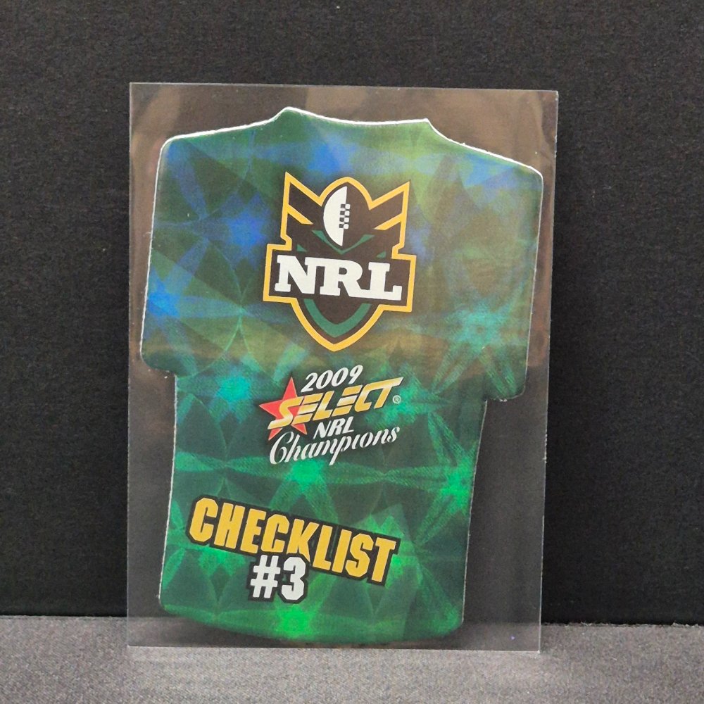 2009 NRL Select Champions - Jersey Diecut - JDC3- Checklist #3