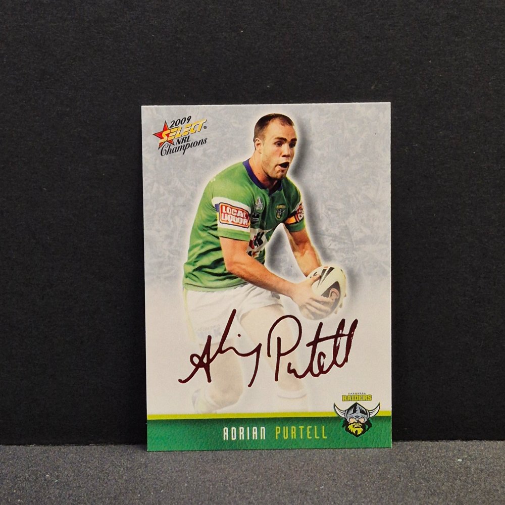 2009 NRL Select Champions - Foiled Signature - FS9 - Adrian Purtell