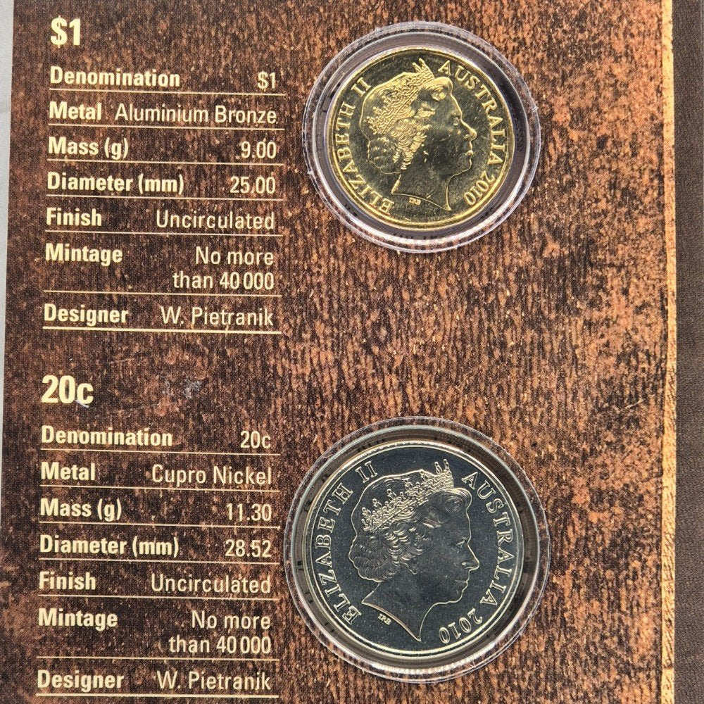 2010 $1 150th Anniversary of Burke & Wills Expedition Two Coin Uncirculated Set