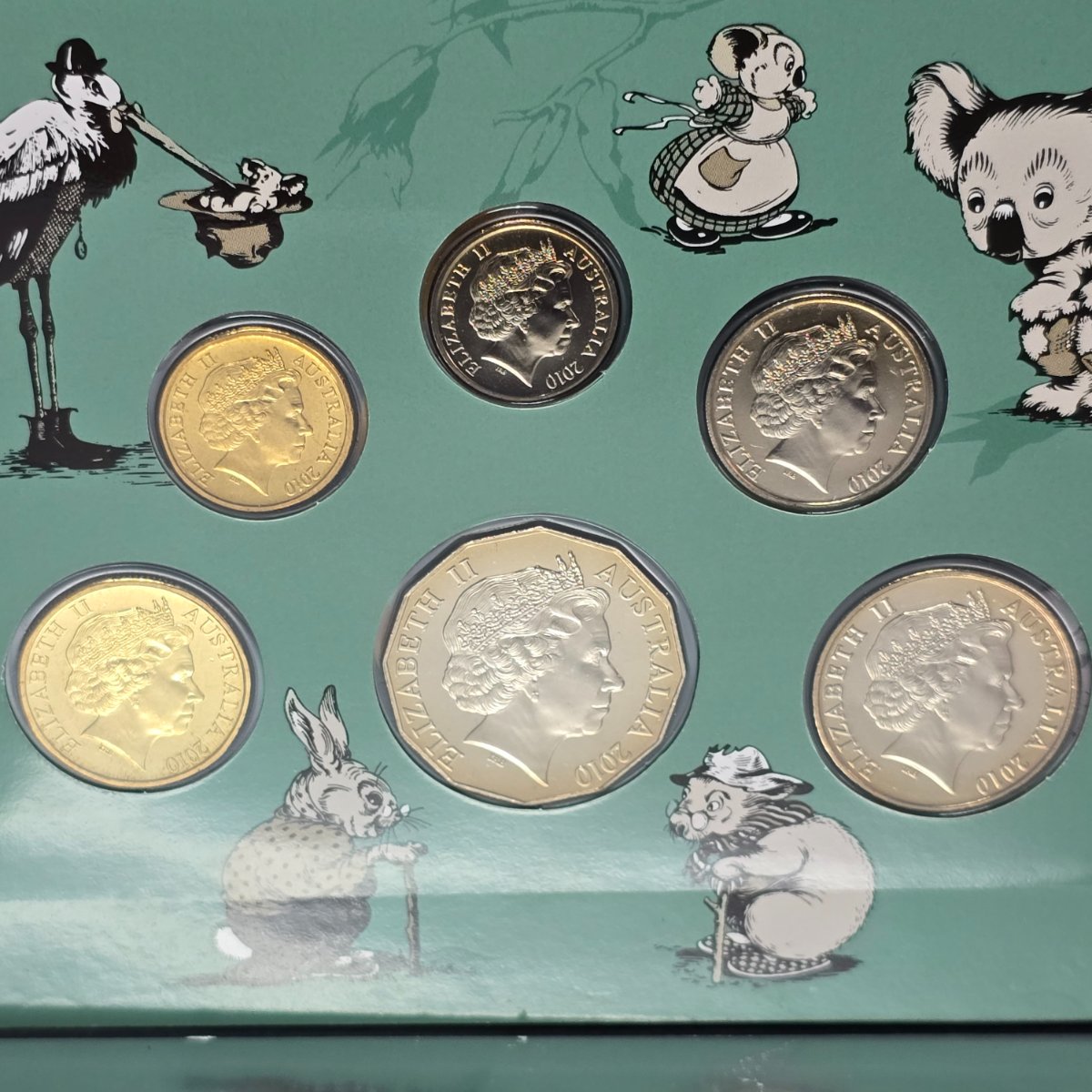 2010 Blinky Bill Baby Six Coin Mint Set with coloured Token
