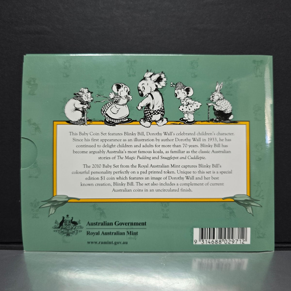 2010 Blinky Bill Baby Six Coin Mint Set with coloured Token