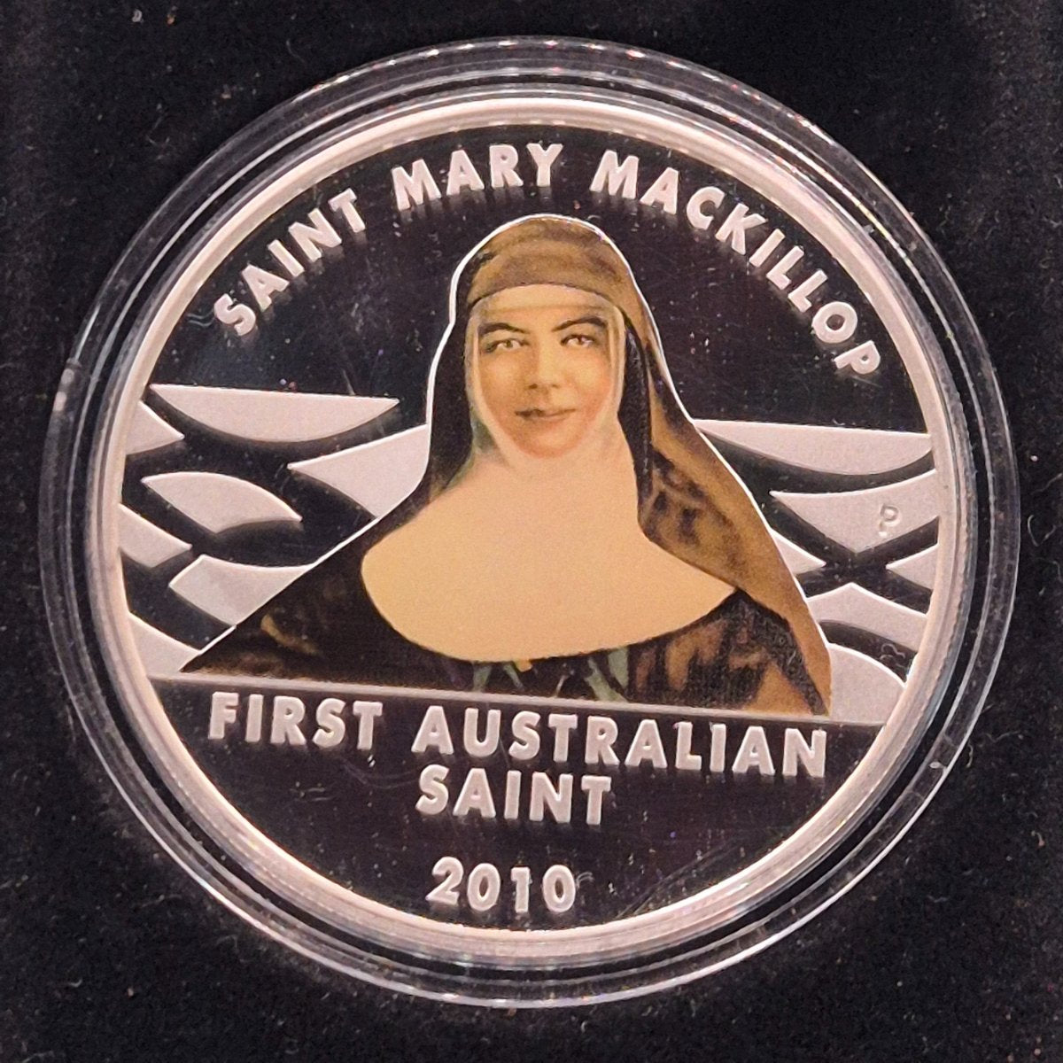 2010 Perth Mint 1oz Saint Mary MacKillop First Australian Saint Coloured Silver Coin reverse