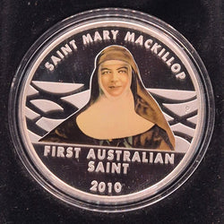 2010 Perth Mint 1oz Saint Mary MacKillop First Australian Saint Coloured Silver Coin reverse