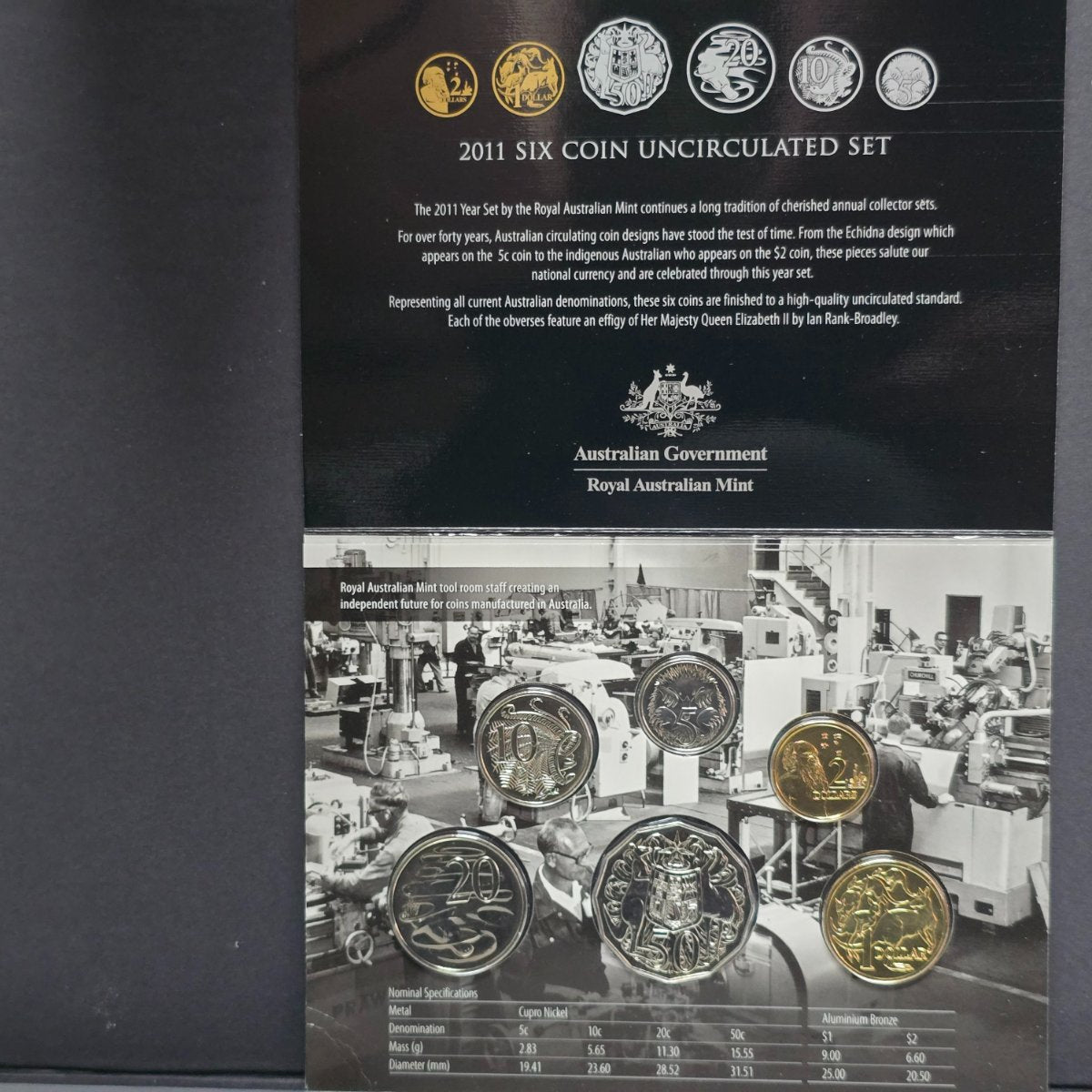 2011 Royal Australian Mint Six Coin Mint Set