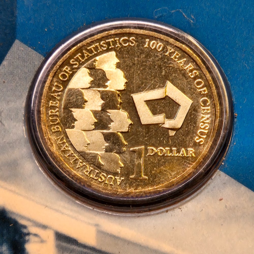 2011 $1 100 Years of Census Uncirculated Carded Coin