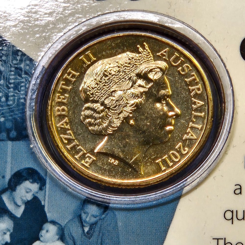 2011 $1 100 Years of Census Uncirculated Carded Coin