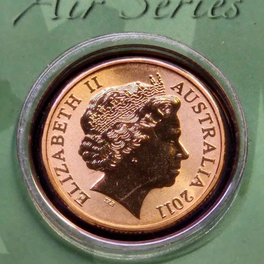 2011 $1 Air Series - Crimson Rosella - Coloured Uncirculated Coin